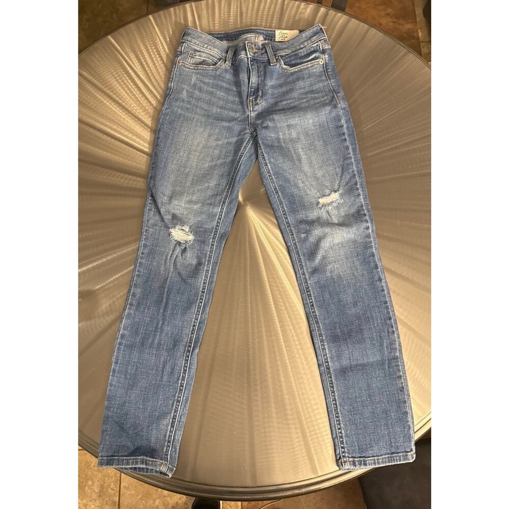Cosmic Blue Love Adrianne Boyfriend Adrianne Distressed Jeans - Size: 26